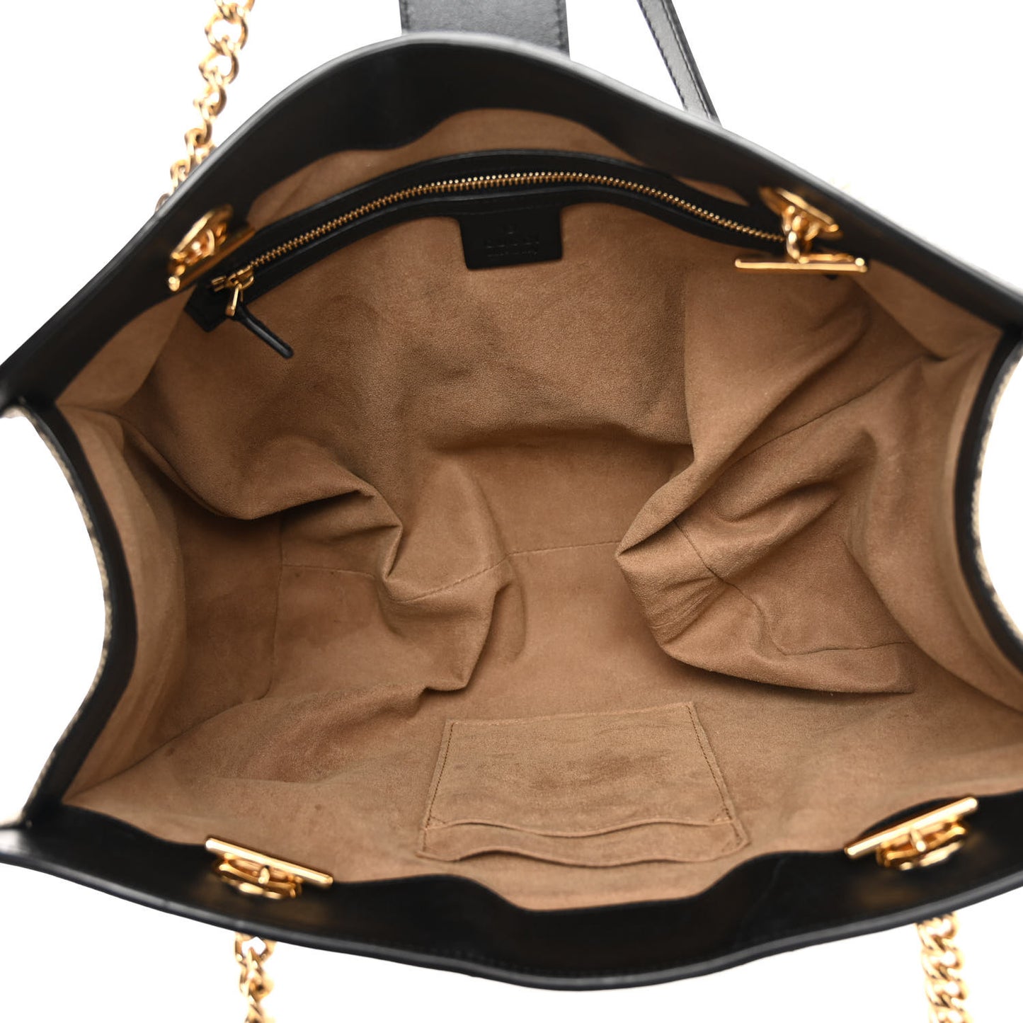 GG Supreme Monogram Medium Padlock Tote Black