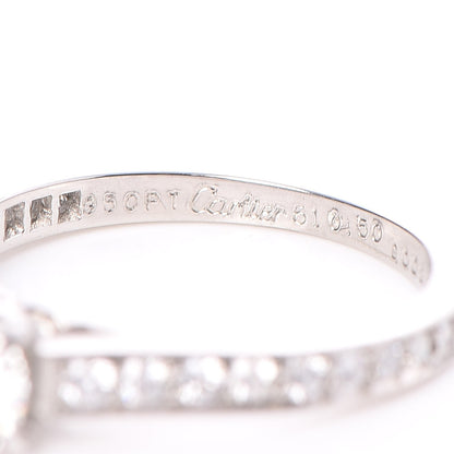 Cartier Platinum .50ct Diamond 1895 Solitaire Engagement Ring 51 5.75 4 of 7