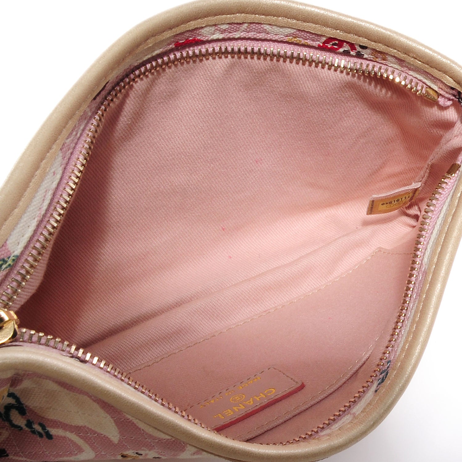 Chanel Canvas Baby Animals Pochette Pink 5 of 7