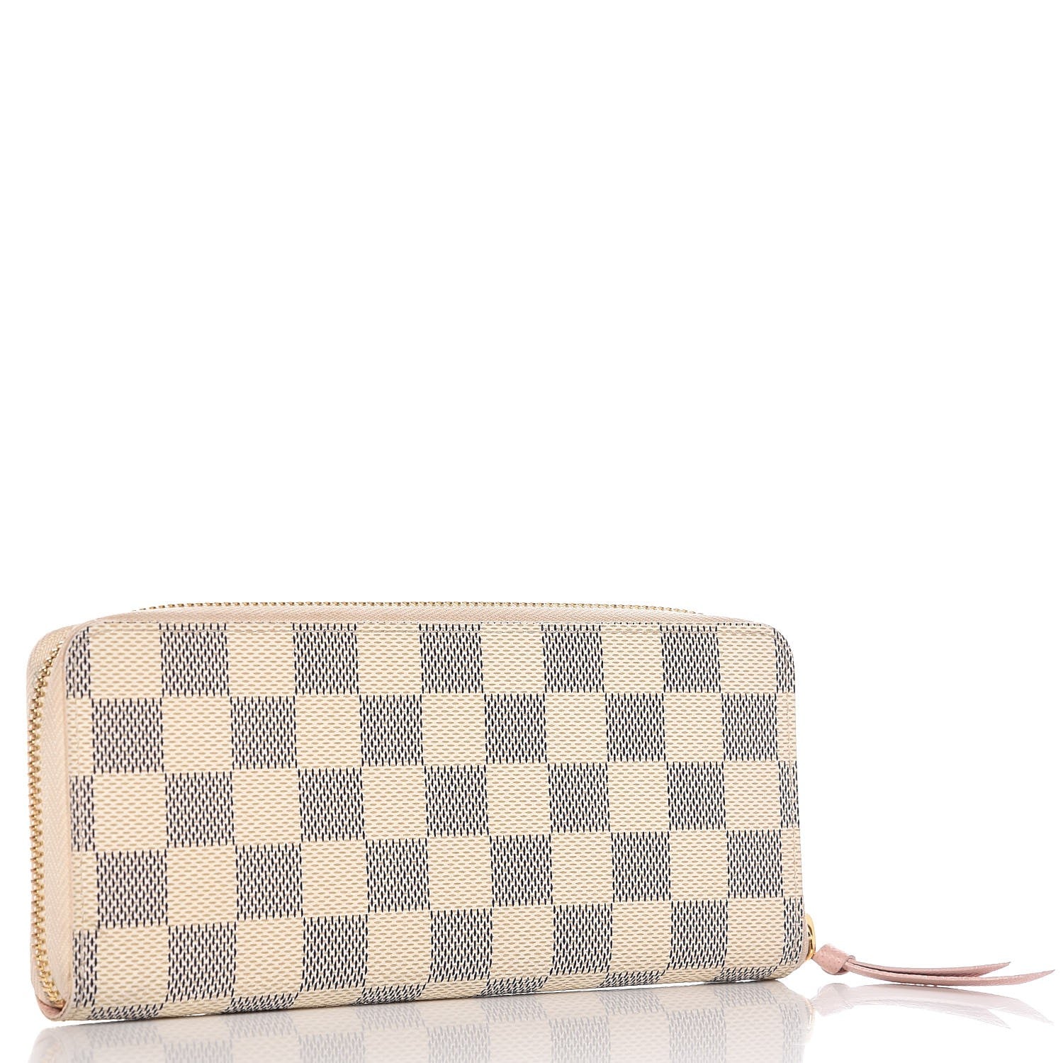 Louis Vuitton Damier Azur Clemence Wallet Rose Ballerine 3 of 9