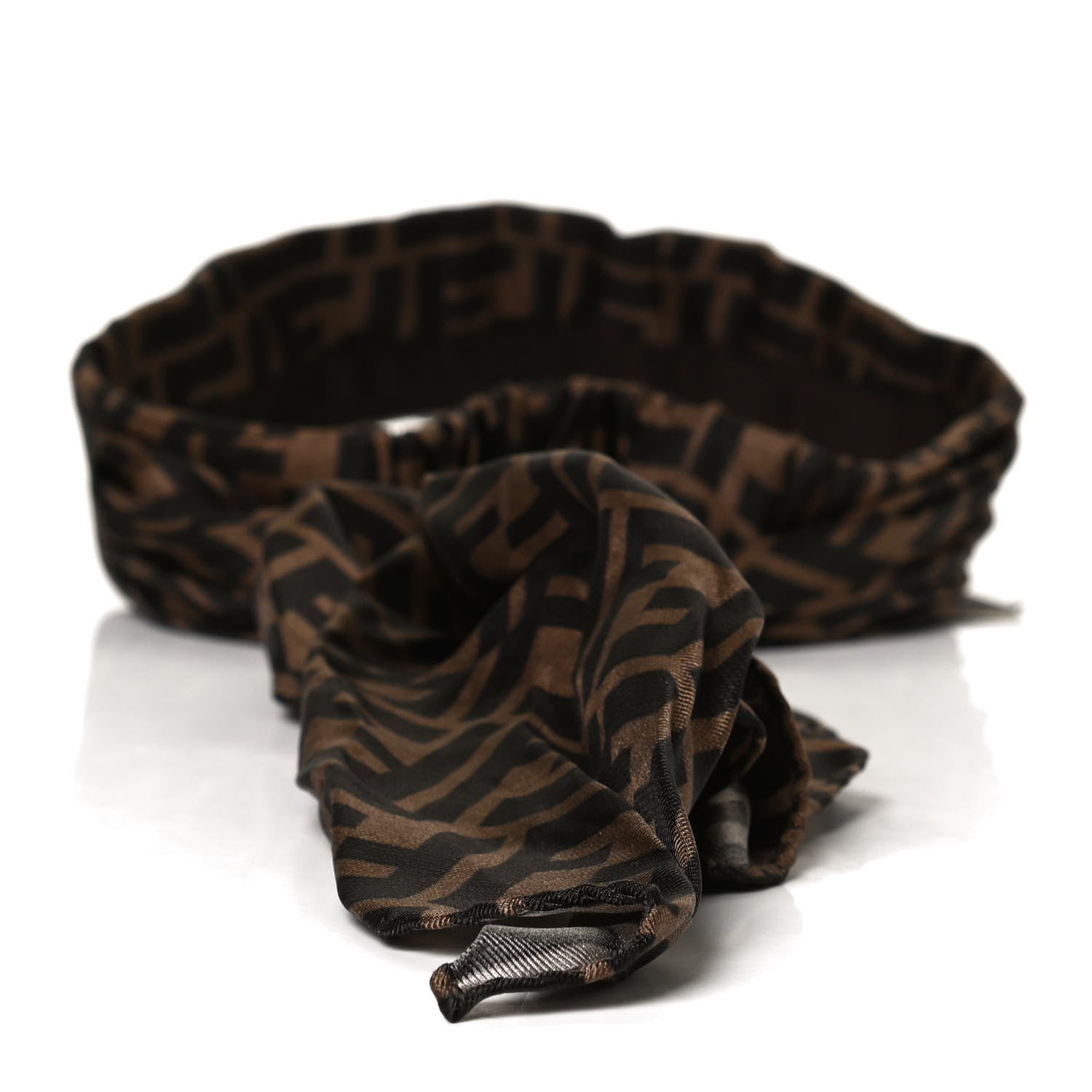 Fendi Silk FF Logo Visor Tobacco 6 of 8