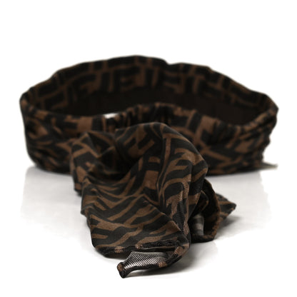 Fendi Silk FF Logo Visor Tobacco 6 of 8