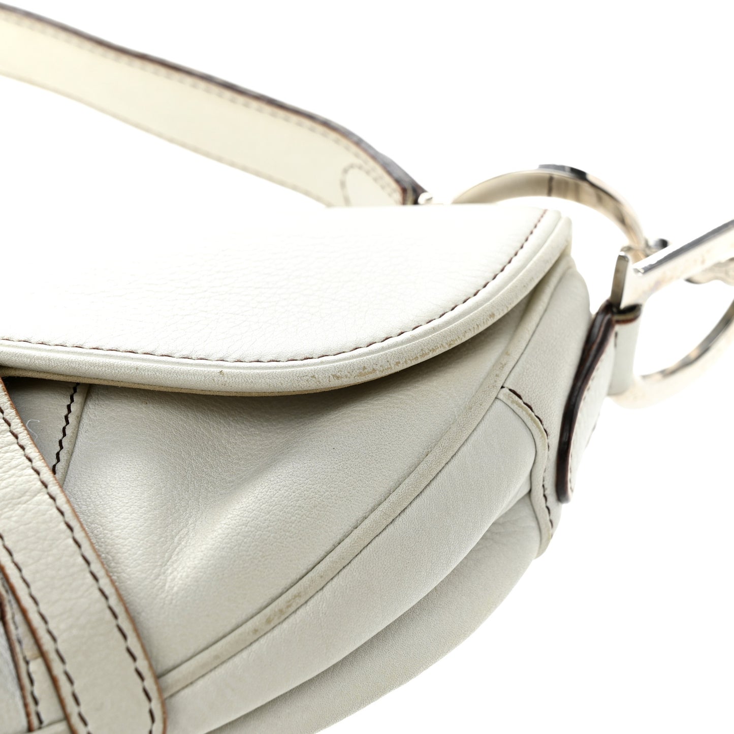 Calfskin Saddle Bag White