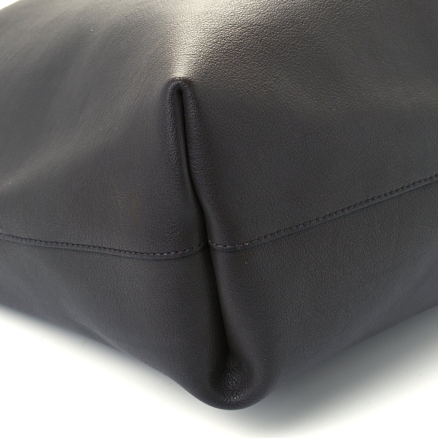 Calfskin Large Shopping Tote Coal
