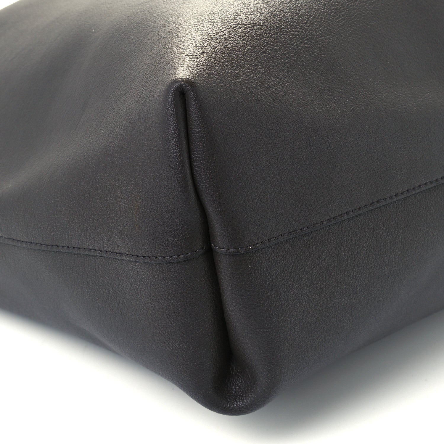 Saint Laurent Calfskin Large Shopping Tote Coal 9 of 10