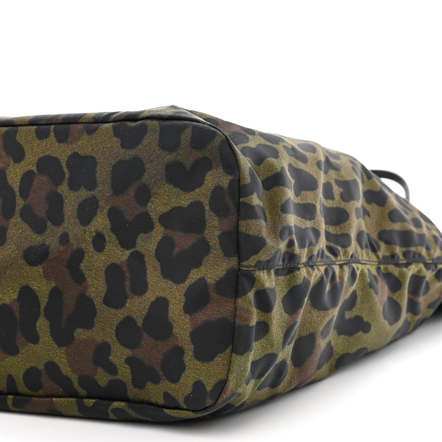 Tessuto Nylon Stampato Saffiano Tote Militare