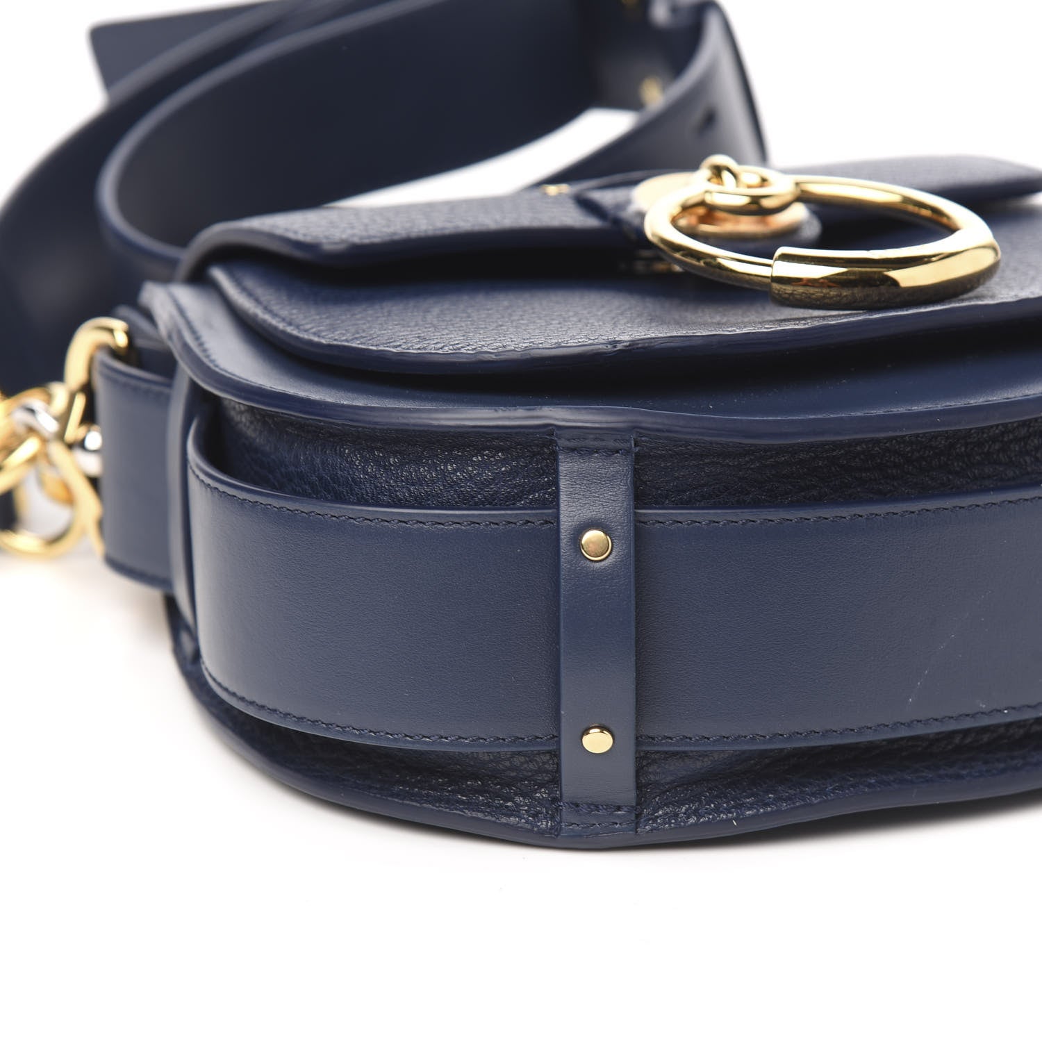 Chloe Calfskin Small Tess Bag Deep Ocean Blue 6 of 8