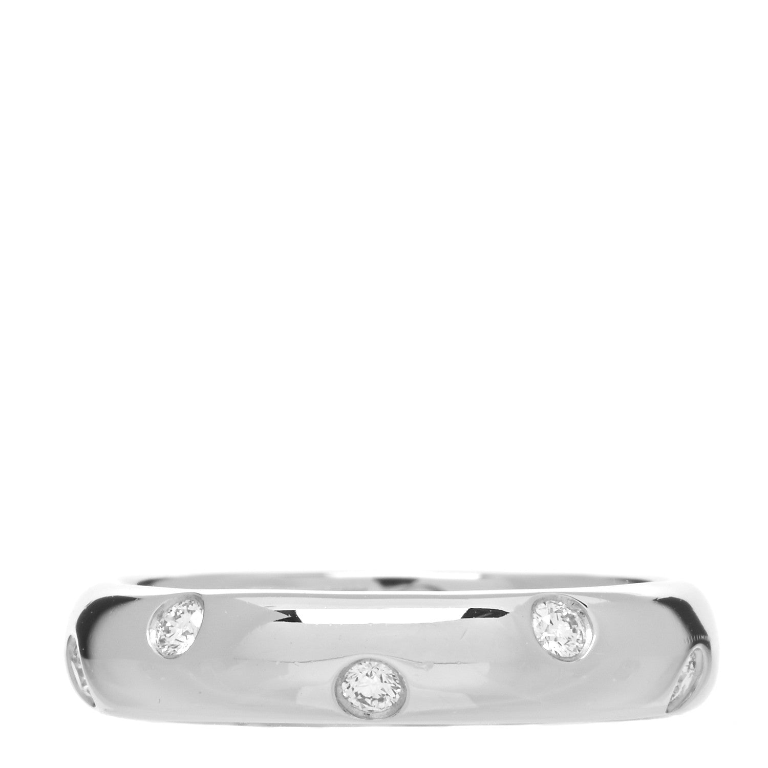Tiffany Platinum Diamond 4mm Etoile Band Ring 52 6 3 of 6
