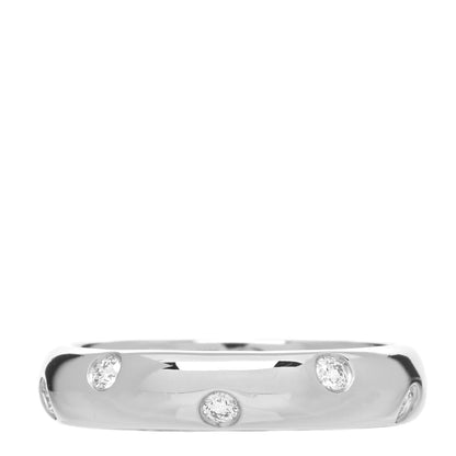 Tiffany Platinum Diamond 4mm Etoile Band Ring 52 6 3 of 6