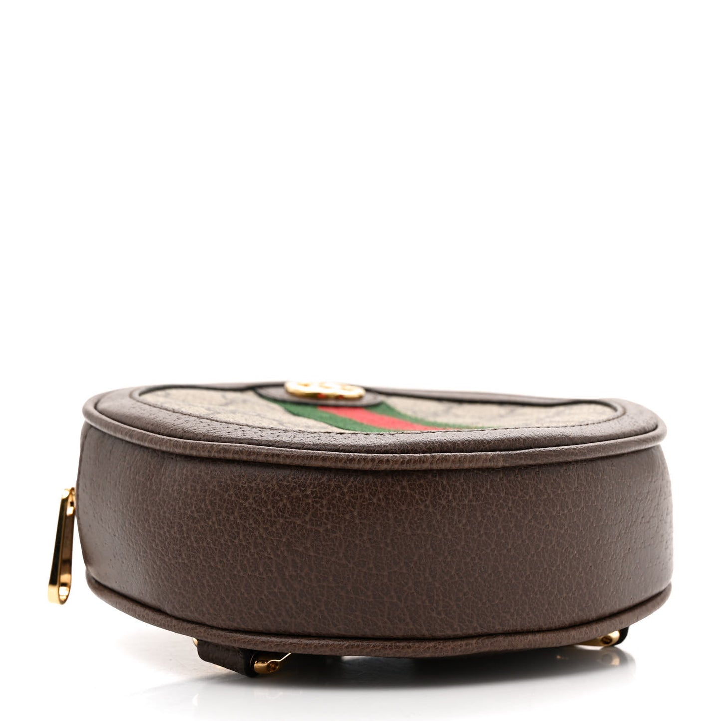 GG Supreme Monogram Web Mini Ophidia Round Backpack Brown