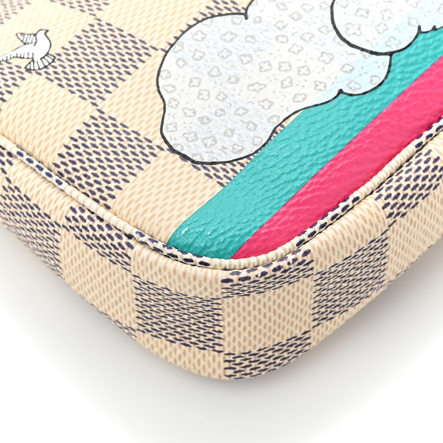 Louis Vuitton Damier Azur 2015 Christmas Animation Mini Pochette Accessories 10 of 13