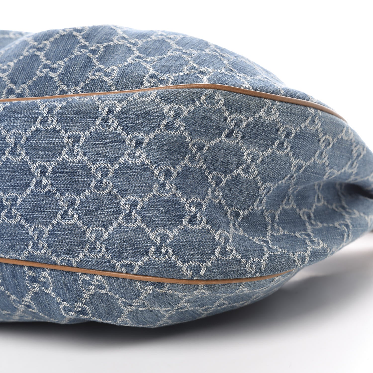 Gucci Denim Monogram Medium Sukey Hobo Blue 10 of 13