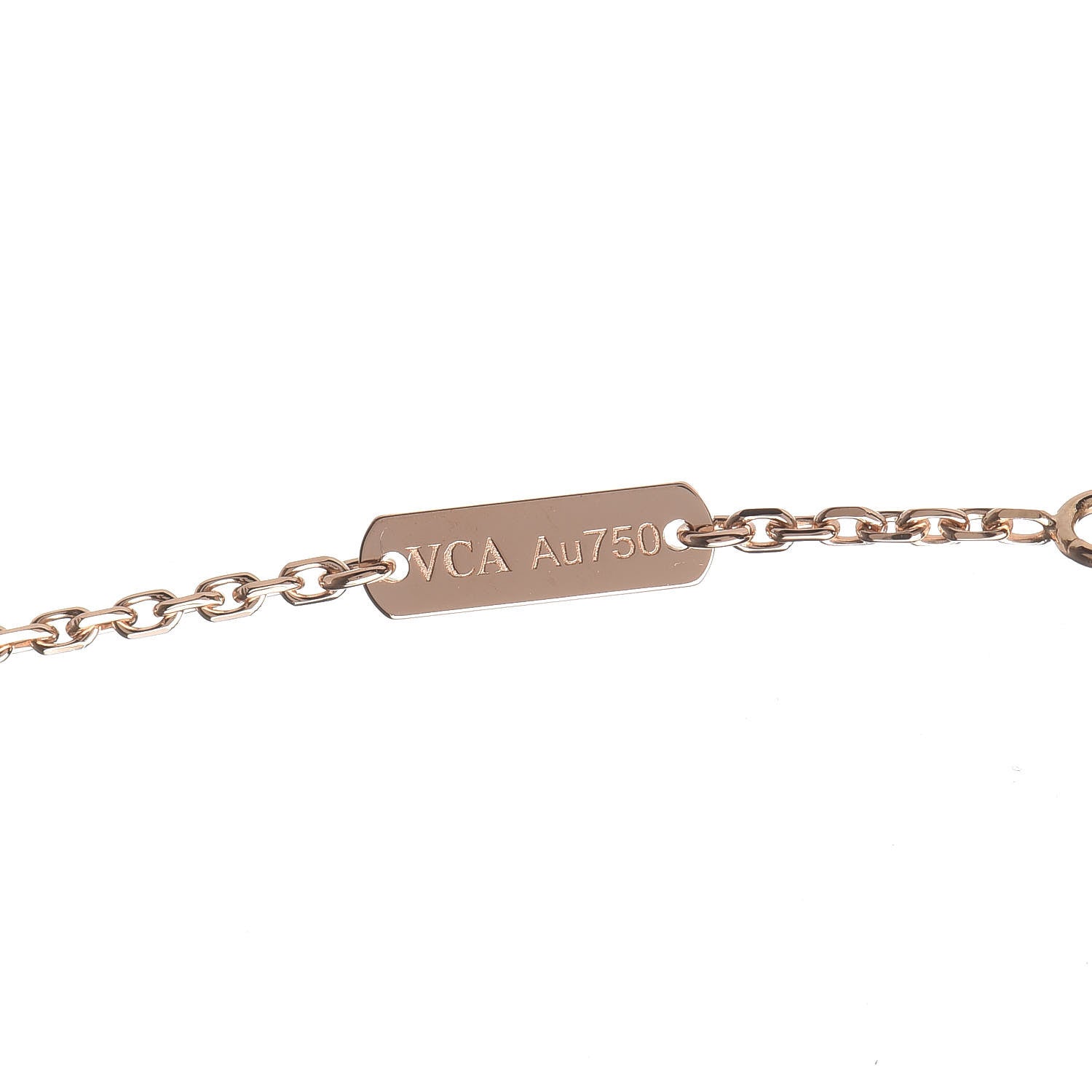 Van Cleef & Arpels 18K Rose Gold Vintage Alhambra Pendant Necklace 5 of 8