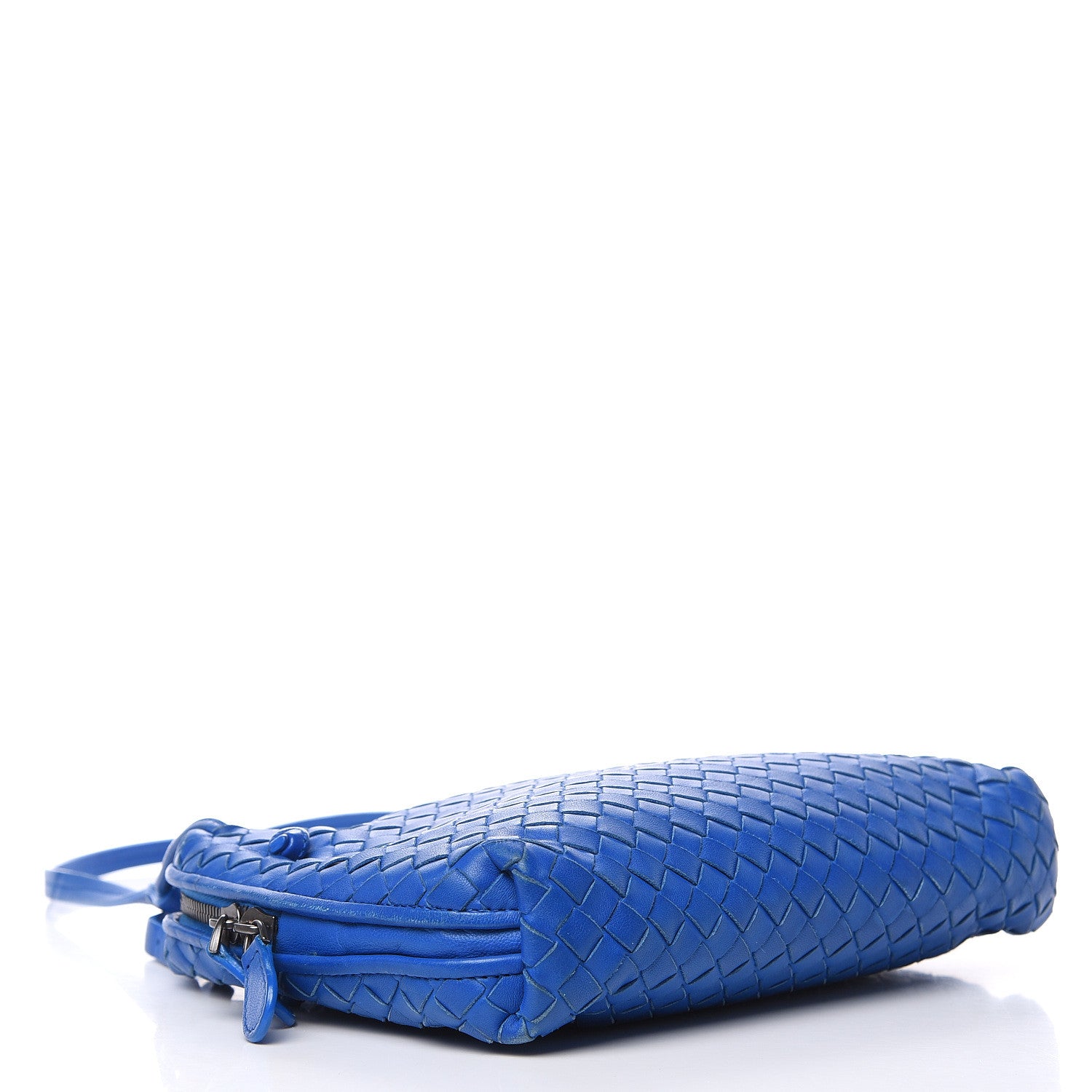 Bottega Veneta Nappa Intrecciato Nodini Crossbody Messenger Signal Blue 4 of 15