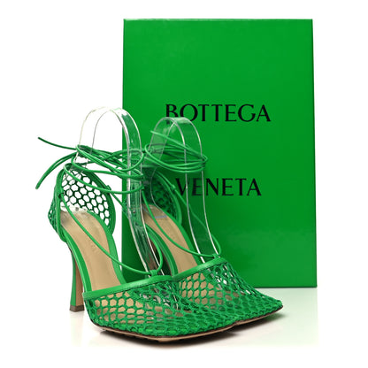 Bottega Veneta Mesh Nappa Stretch Ankle Tie 90mm Sandals 36.5 Grass 9 of 9