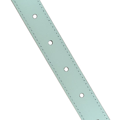 Gucci Moon Calfskin Palladium Double G 20mm Belt 80 32 Water Green 3 of 4