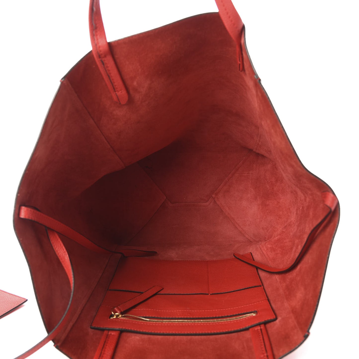 Grained Calfskin Medium Horizontal Cabas Phantom Coquelicot
