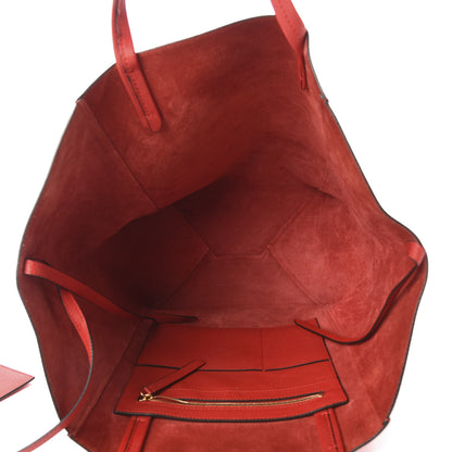Celine Grained Calfskin Medium Horizontal Cabas Phantom Coquelicot 6 of 15