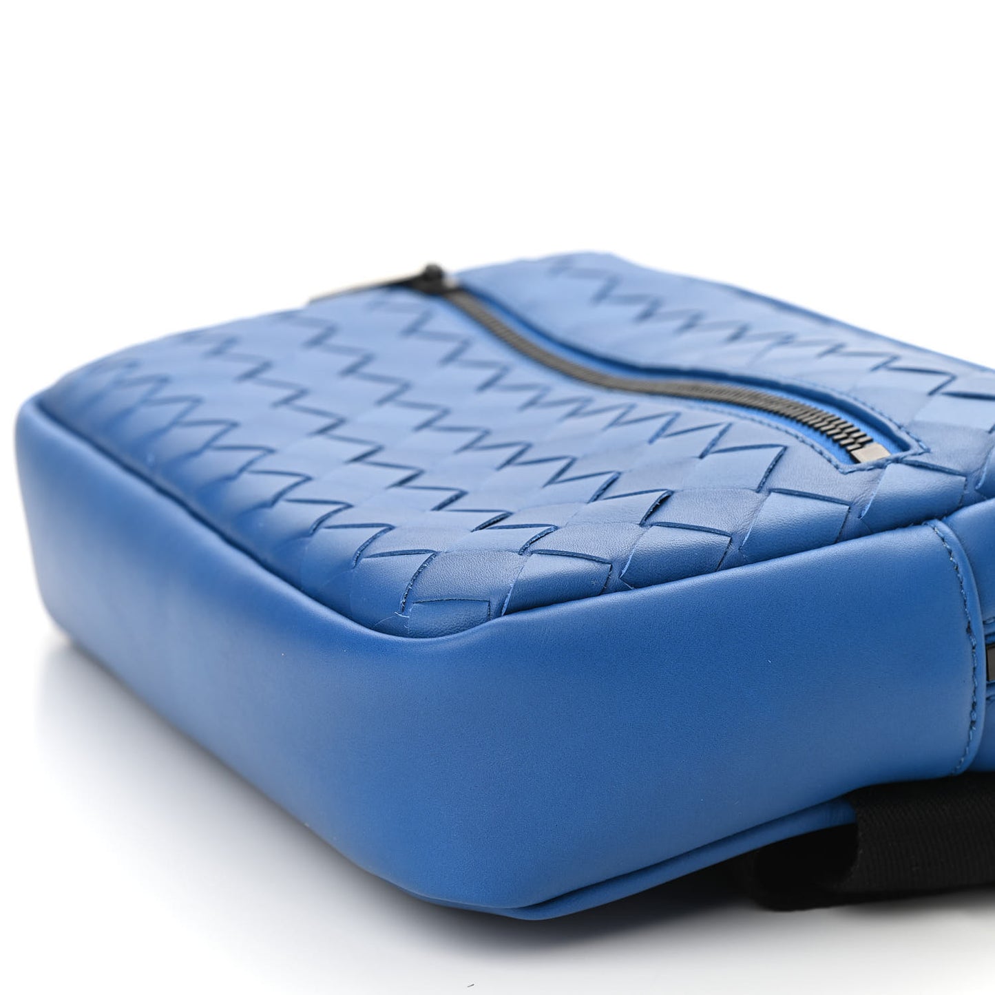 Nappa Intrecciato Belt Bag Bluette