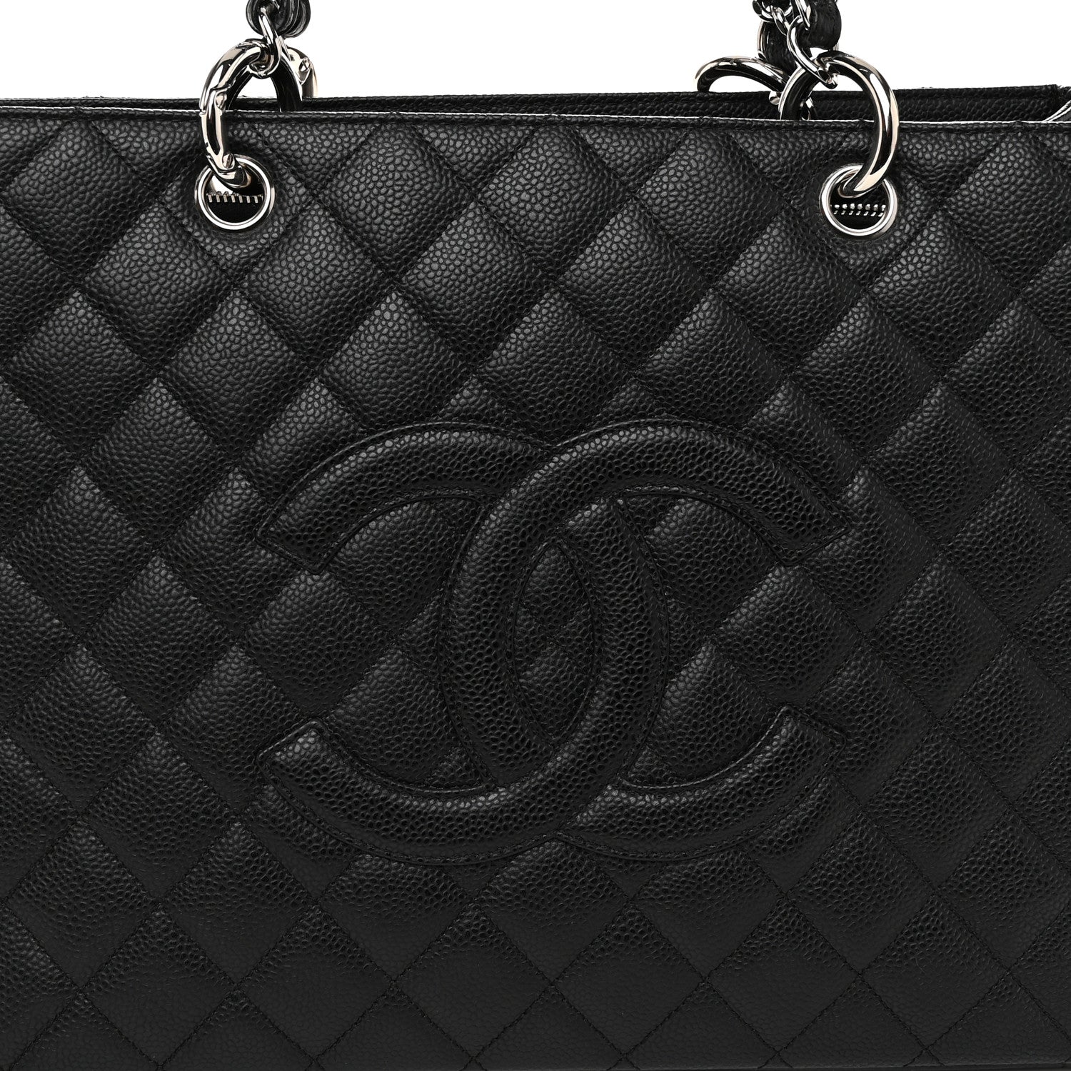 Chanel Caviar Quilted Grand Shopping Tote GST Black 8 of 10