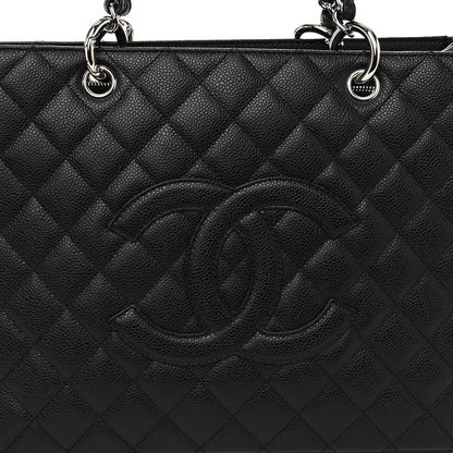 Chanel Caviar Quilted Grand Shopping Tote GST Black 8 of 10