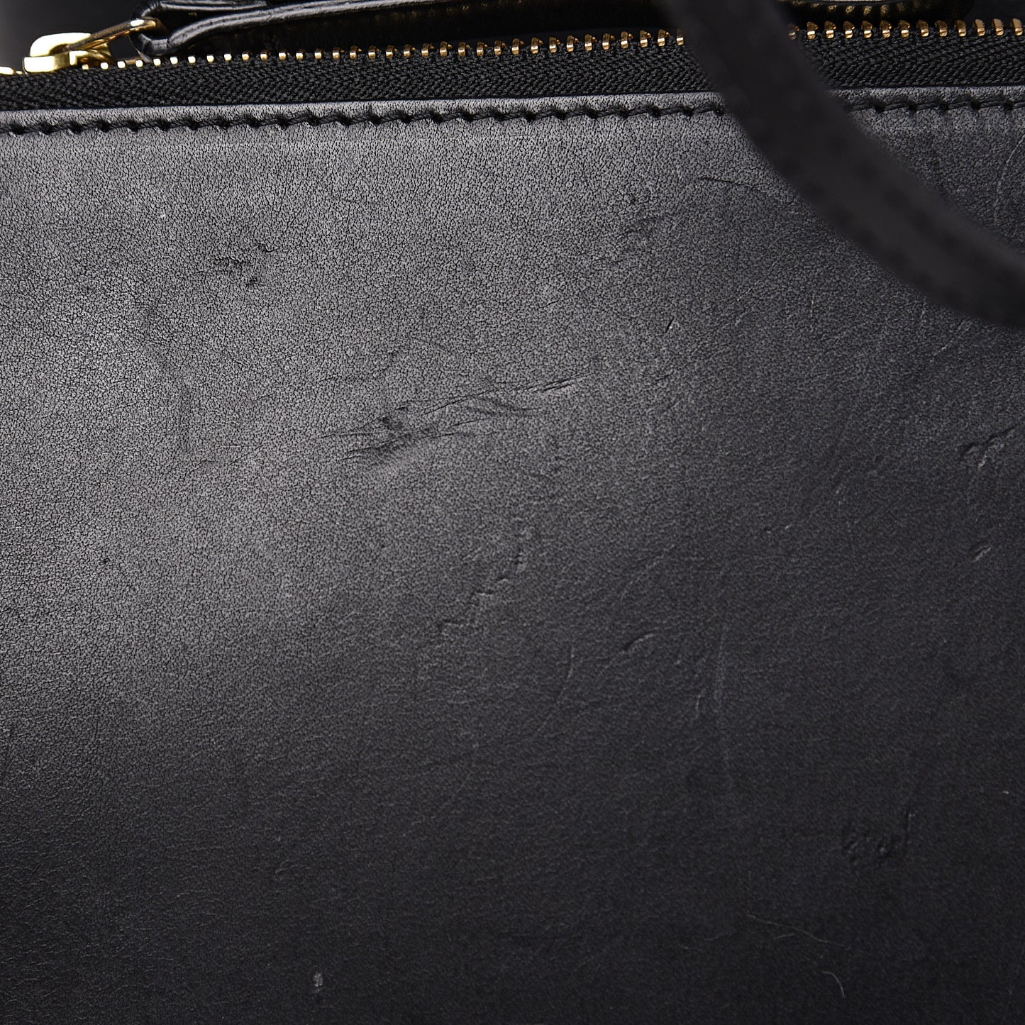 Calfskin Small Shopping Tote Black Flamma