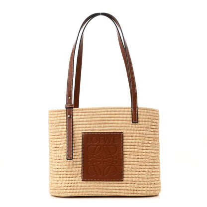 Loewe Raffia Small Square Basket Tote Bag Natural Tan 1 of 11