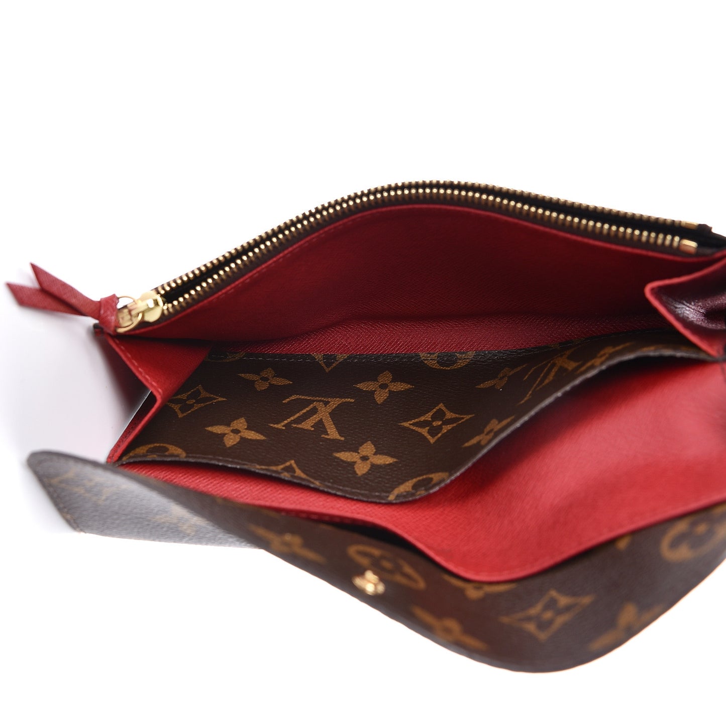 Monogram Emilie Wallet Red
