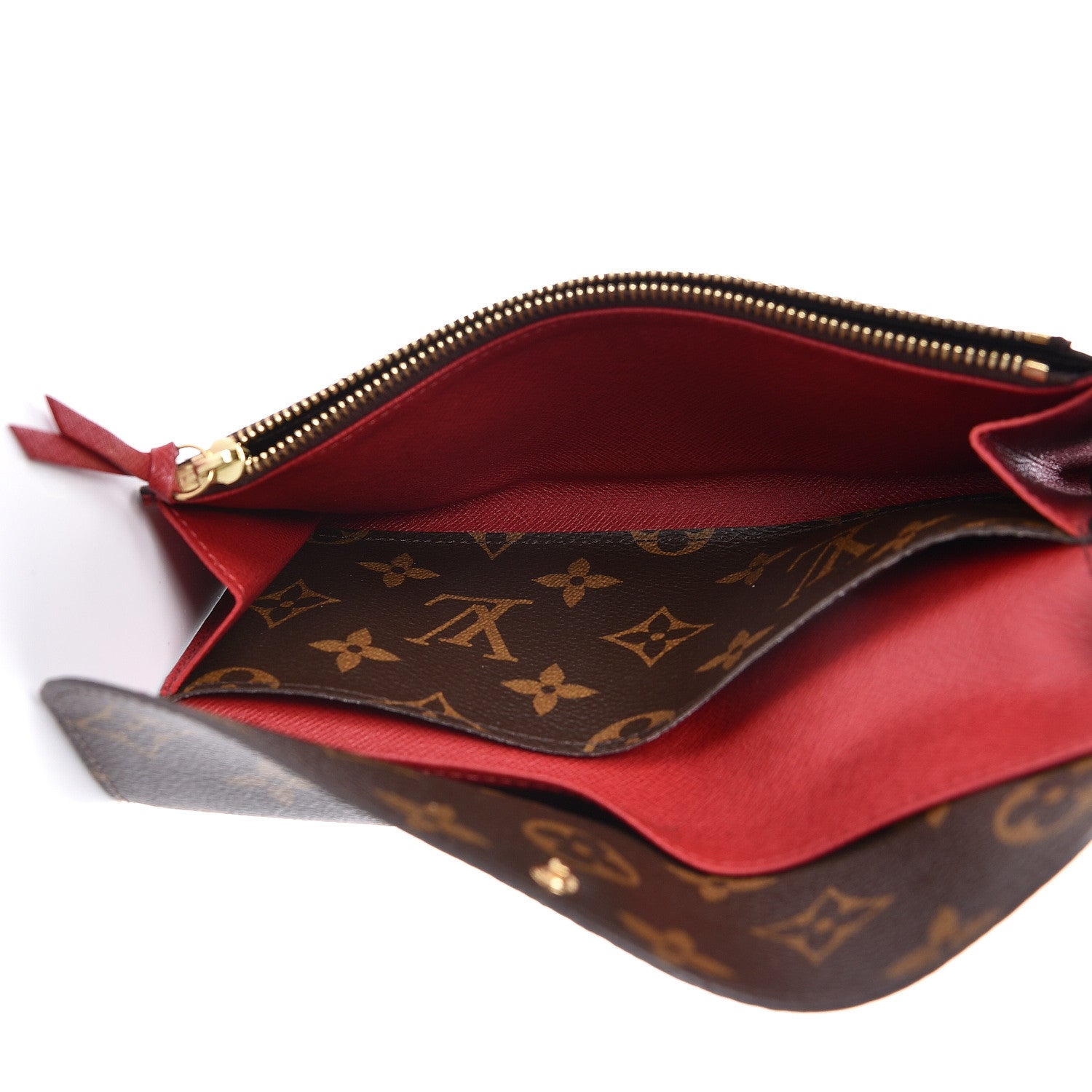 Louis Vuitton Monogram Emilie Wallet Red 5 of 13