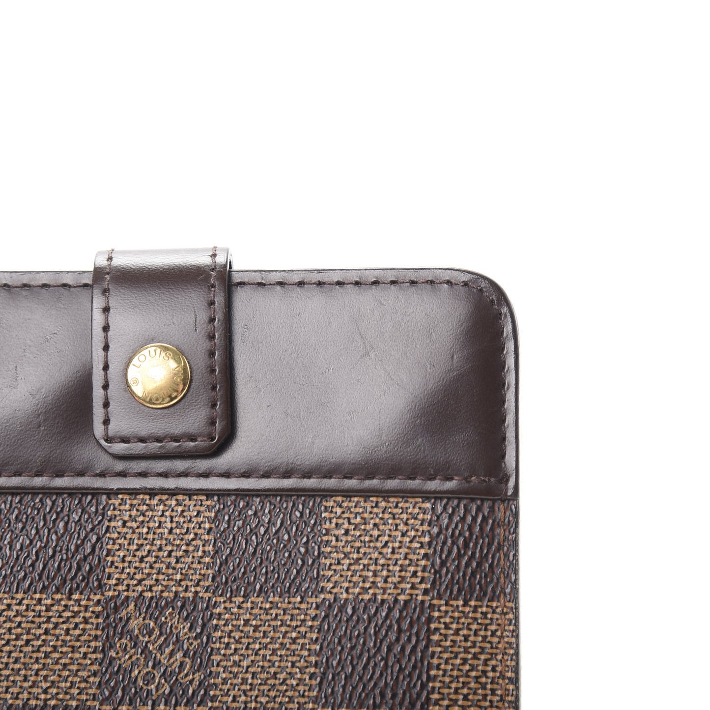 Damier Ebene Zippe Zipped Compact Wallet