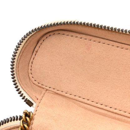 Gucci Calfskin Matelasse Chevron Mini GG Marmont Top Handle Bag Mystic White 12 of 15