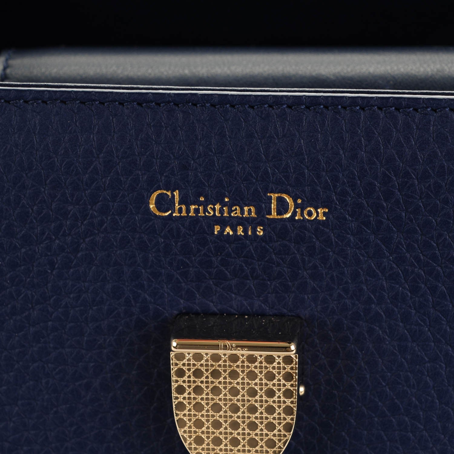 Christian Dior Bullcalf Medium Diorever Flap Navy 6 of 7