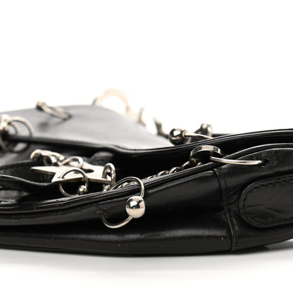 Christian Dior Calfskin Hardcore Pierced Saddle Bag Black 9 of 21