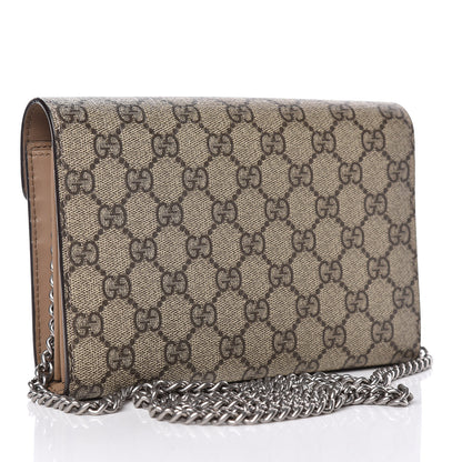 Gucci GG Supreme Monogram Mini Dionysus Chain Wallet Beige Taupe 3 of 10