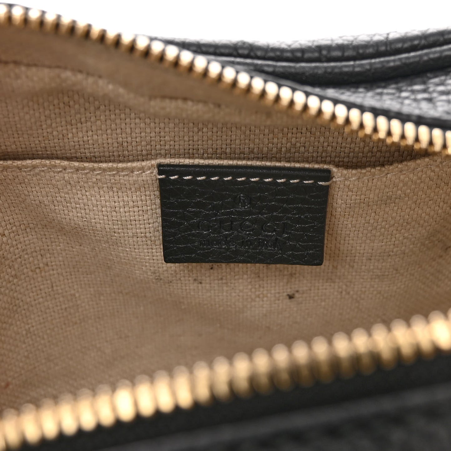 Pebbled Calfskin Small Soho Disco Bag Black