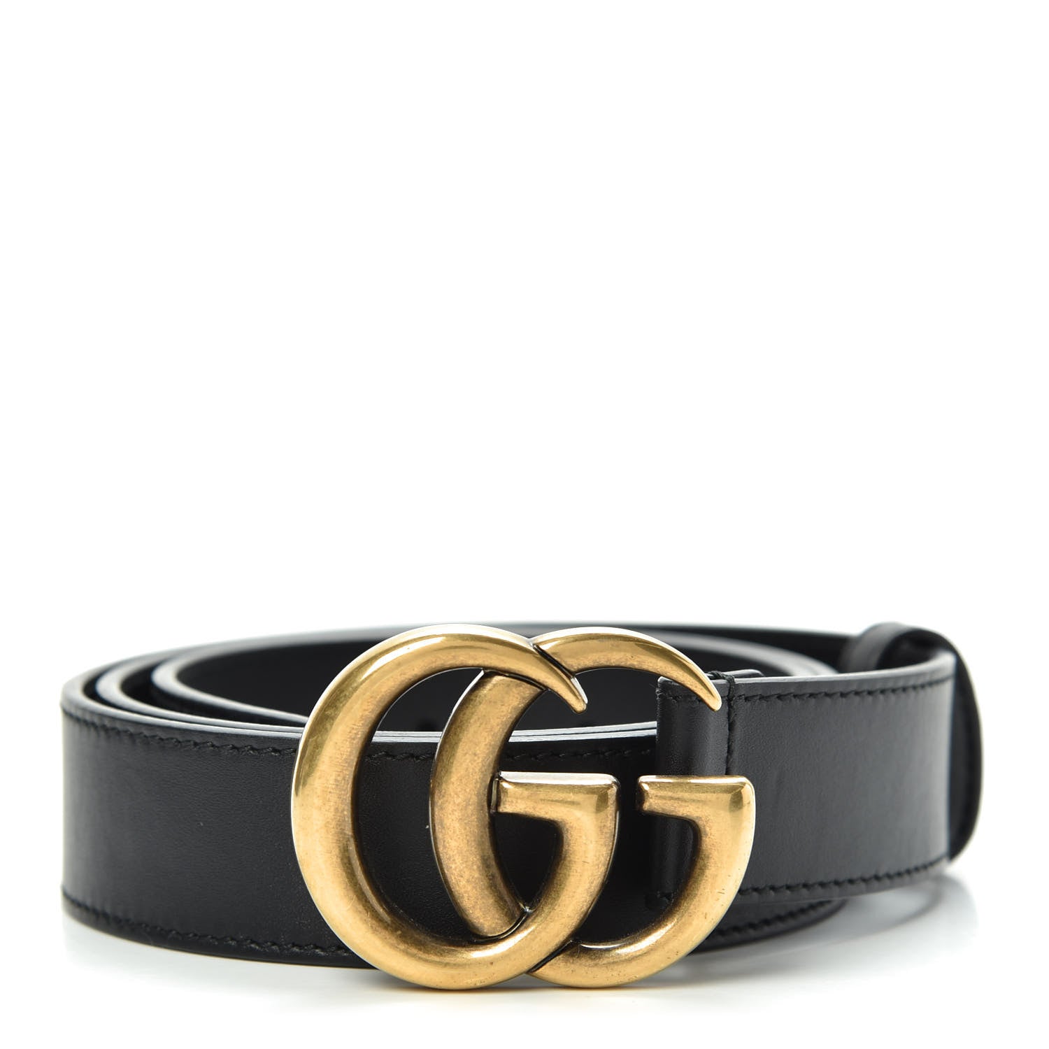 Gucci Calfskin Double G 30mm Belt 85 34 Black 1 of 6