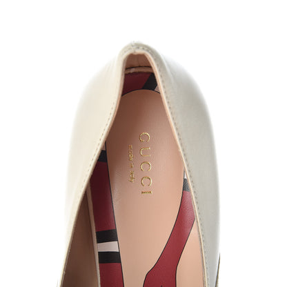Gucci Malaga Kid Polly Kiltie Fringe 55mm Loafer Pumps 40 Mystic White 7 of 8