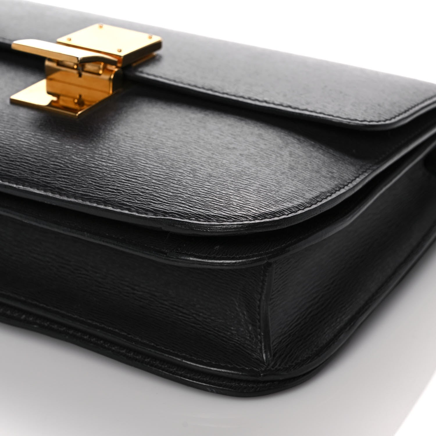 Celine Liege Calfskin Medium Classic Box Flap Bag Black 9 of 10