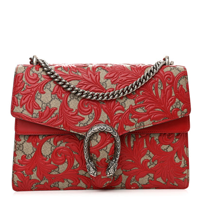 Gucci GG Supreme Monogram Arabesque Medium Dionysus Shoulder Bag Hibiscus Red 1 of 17