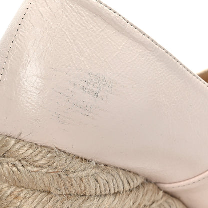 Chanel Lambskin Suede CC Espadrille Wedges 40 Beige Black 8 of 9
