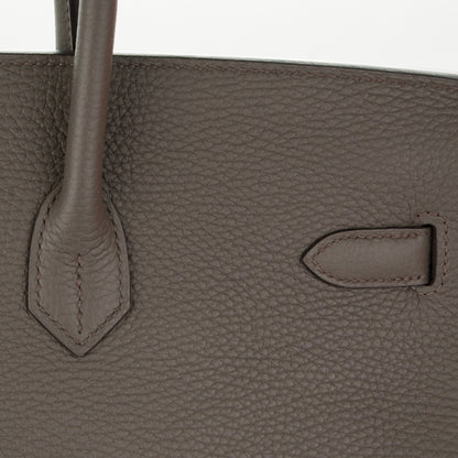Hermes Taurillon Clemence Birkin 40 Etain 22 of 26