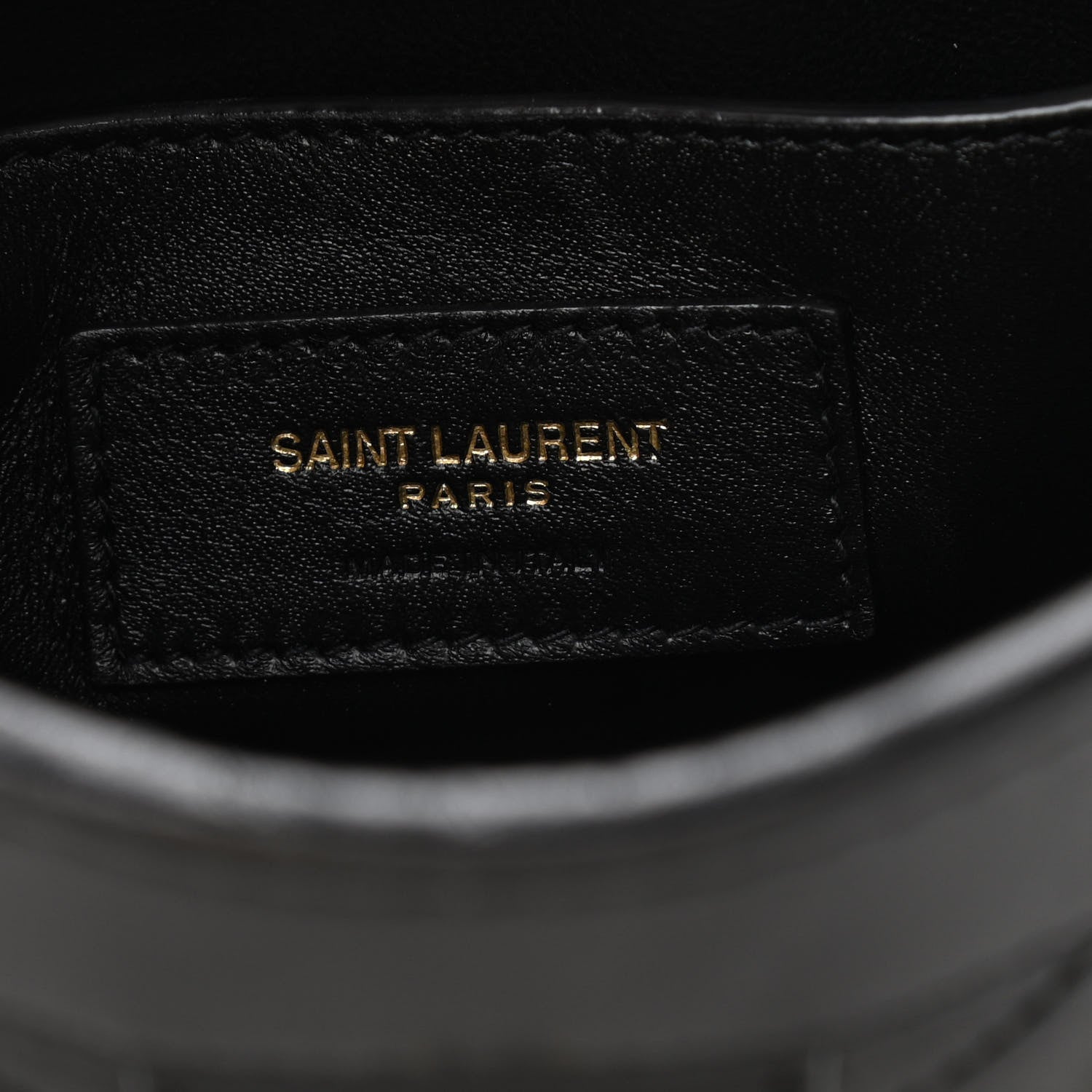 Saint Laurent Lambskin Quilted Monogram Baby Victoire Chain Clutch Bag Black 6 of 9