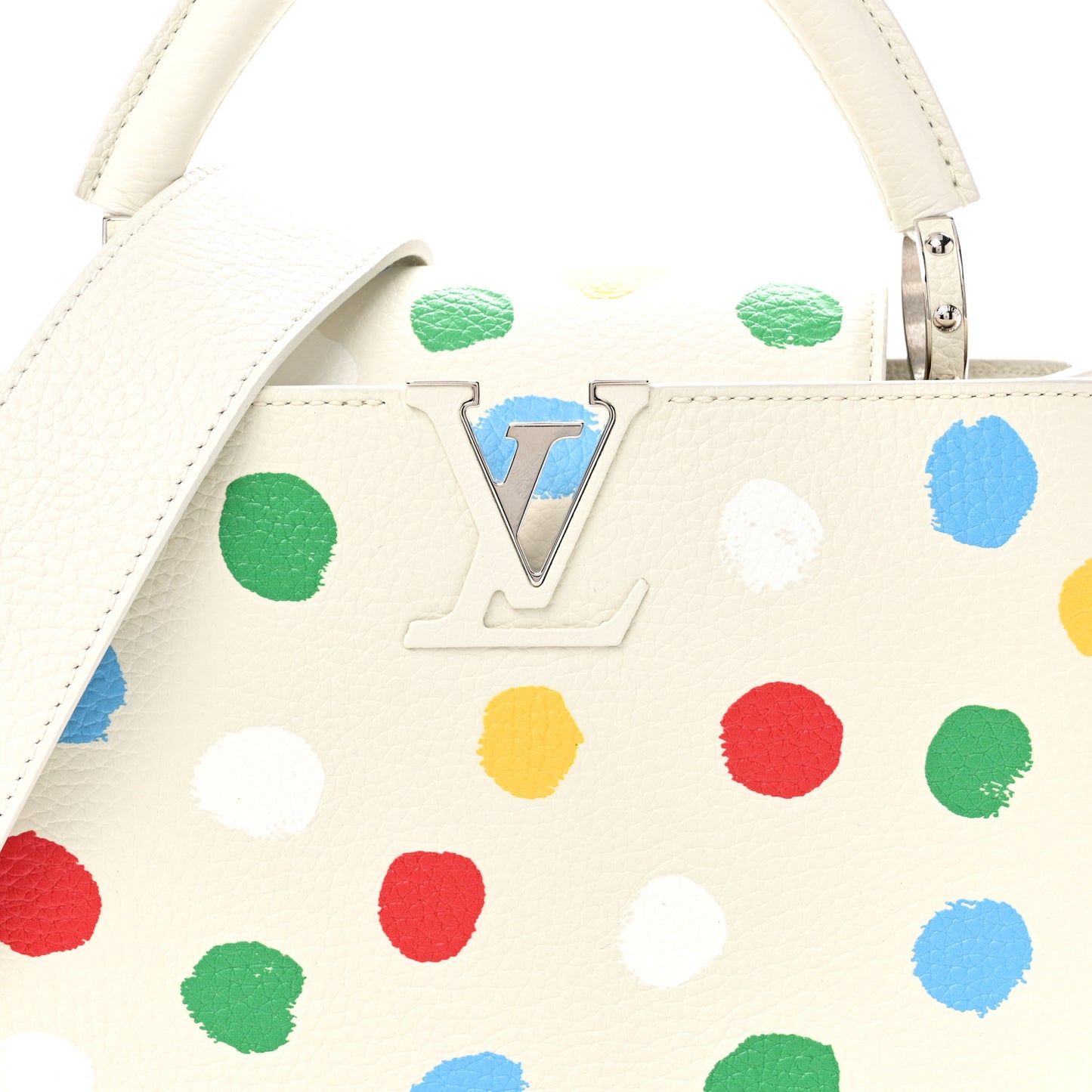 LV X YK Taurillon Capucines BB White