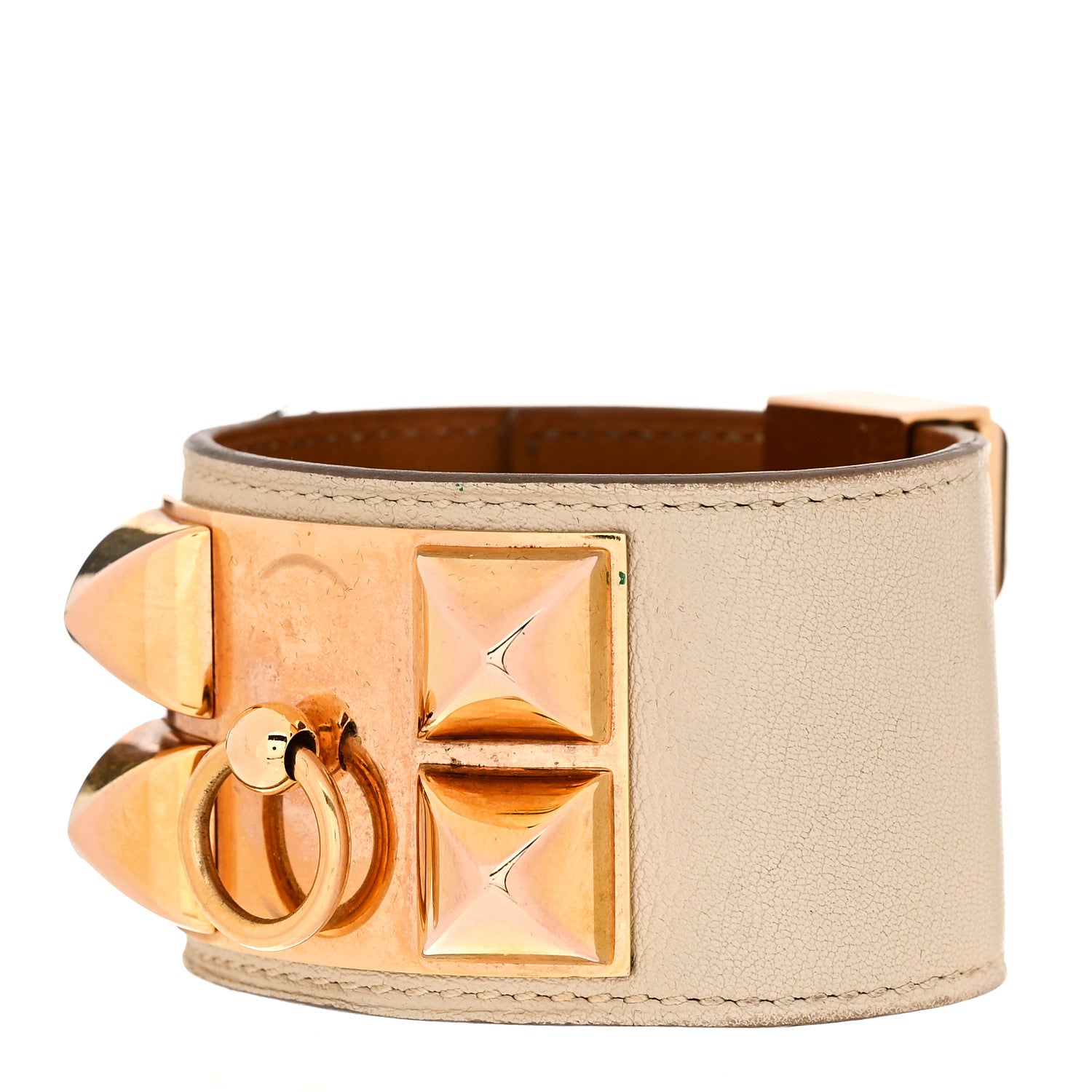 Hermes Swift Collier de Chien CDC Bracelet S Craie 1 of 6