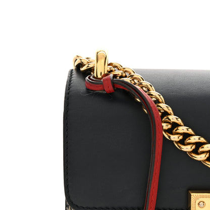 Gucci GG Supreme Monogram Moon Calfskin Small Padlock Shoulder Bag Beige Blue Mystic White Hibiscus Red 13 of 13