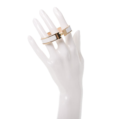Hermes Enamel Narrow Clic Clac H Bracelet PM White 2 of 5