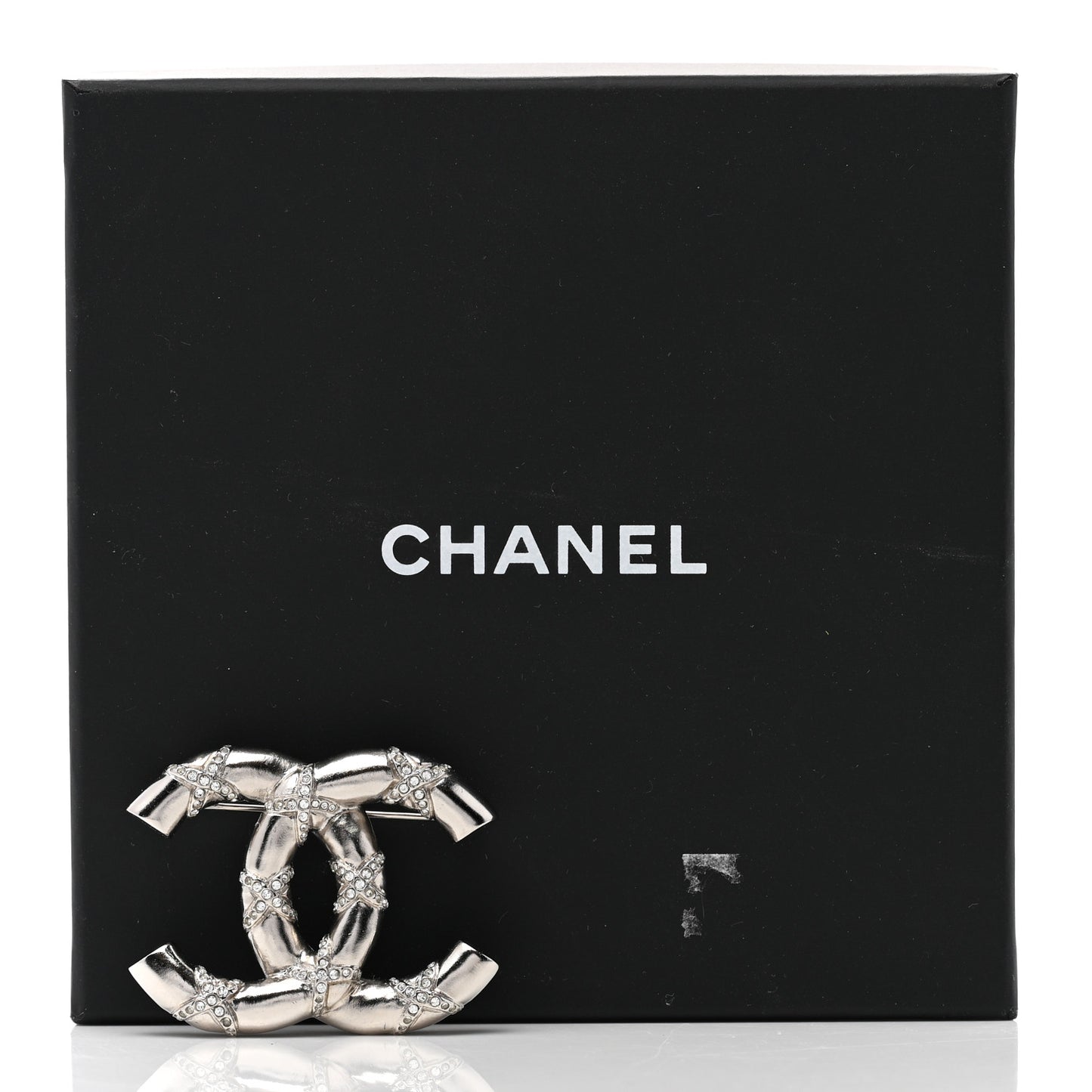 Crystal CC Brooch Silver