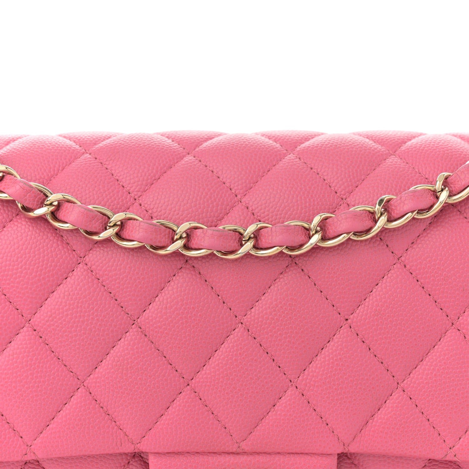 Chanel Caviar Quilted Medium Double Flap Pink 8 of 13