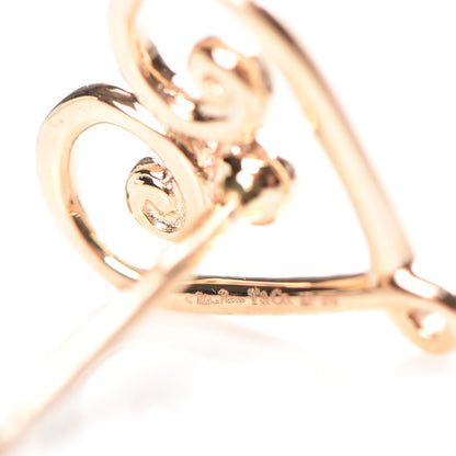 Tiffany 18K Rose Gold Paloma's Venezia Goldoni Heart Earrings 4 of 9