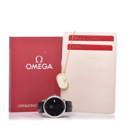 Omega Stainless Steel Alligator 39mm Prestige Co-Axial De Ville Power Reserve Automatic Watch Black 424.13.40.21.01.001 10 of 10